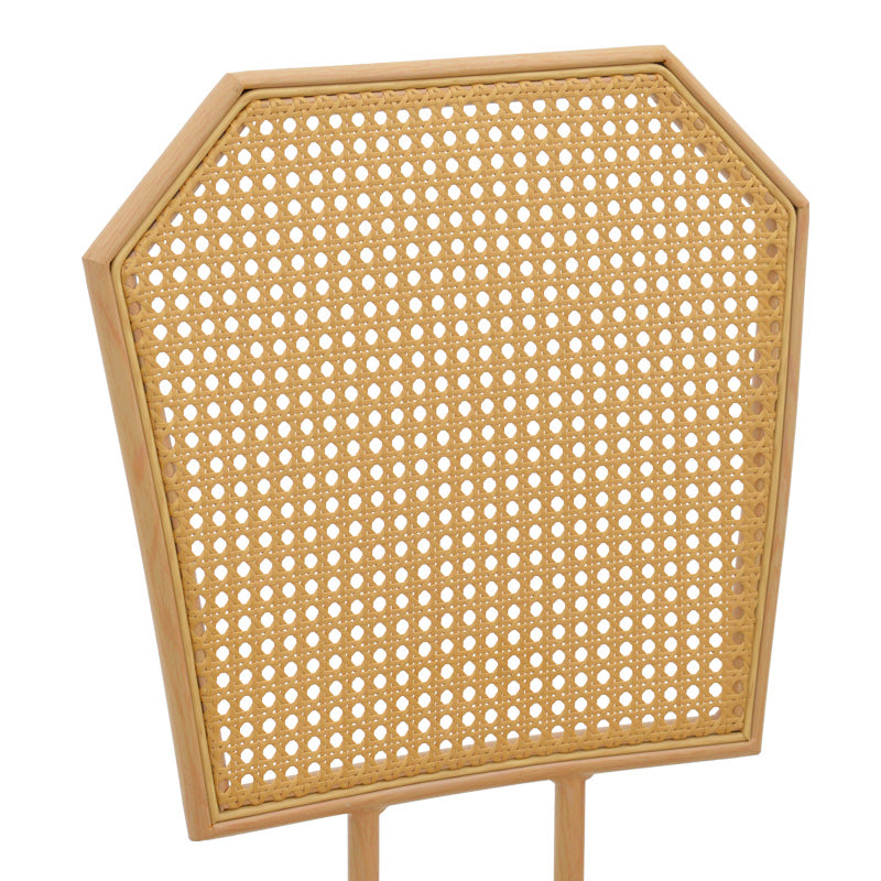 Σκαμπό Μπαρ Camilla I Φυσικό PE Rattan με Μπεζ Ύφασμα και Μέταλλο σε Φυσική Απόχρωση 47.5x58x117