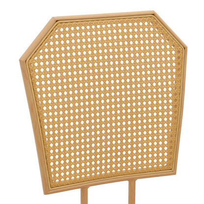 Σκαμπό Μπαρ Camilla I Φυσικό PE Rattan με Μπεζ Ύφασμα και Μέταλλο σε Φυσική Απόχρωση 47.5x58x117