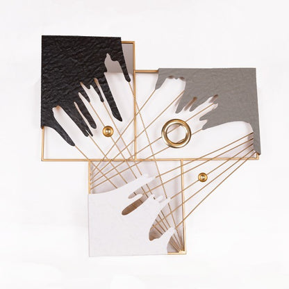 ΔΙΑΚΟΣΜΗΤΙΚΟ ΤΟΙΧΟΥ ΜΕΤΑΛΛΙΚΟ ΓΚΡΙ - ΛΕΥΚΟ - ΜΑΥΡΟ - ΧΡΥΣΟ 69x7x69