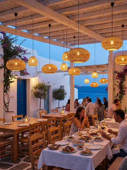 PDV 6853-55 ΚΡΕΜΑΣΤΟ 1/Φ ΡΑΤΑΝ ΣΕ ΦΥΣΙΚΟ ΧΡΩΜΑ ΣΧΕΔΙΟ ΑΧΙΝΟΣ 1xΕ27 Φ55x(25-118)