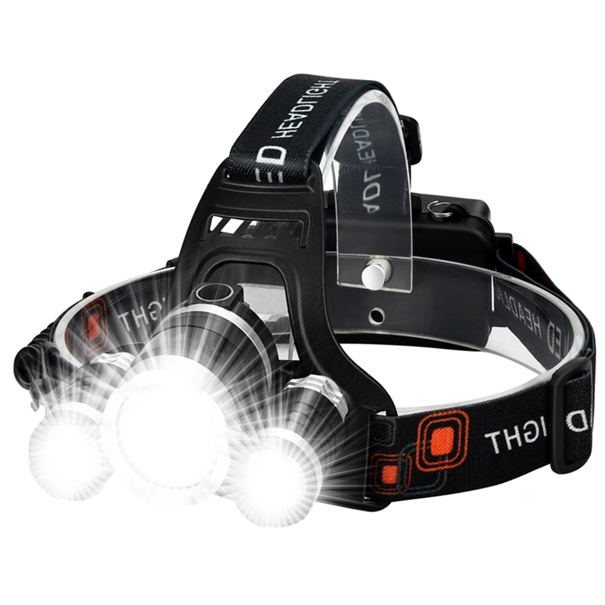 79057 Φακός Κεφαλής Επαναφορτιζόμενος LED CREE XML2-T6 Chip 30 Watt 3000lm με 2 x 18650 Μπαταρίες 6000mAh Ψυχρό Λευκό 6000K