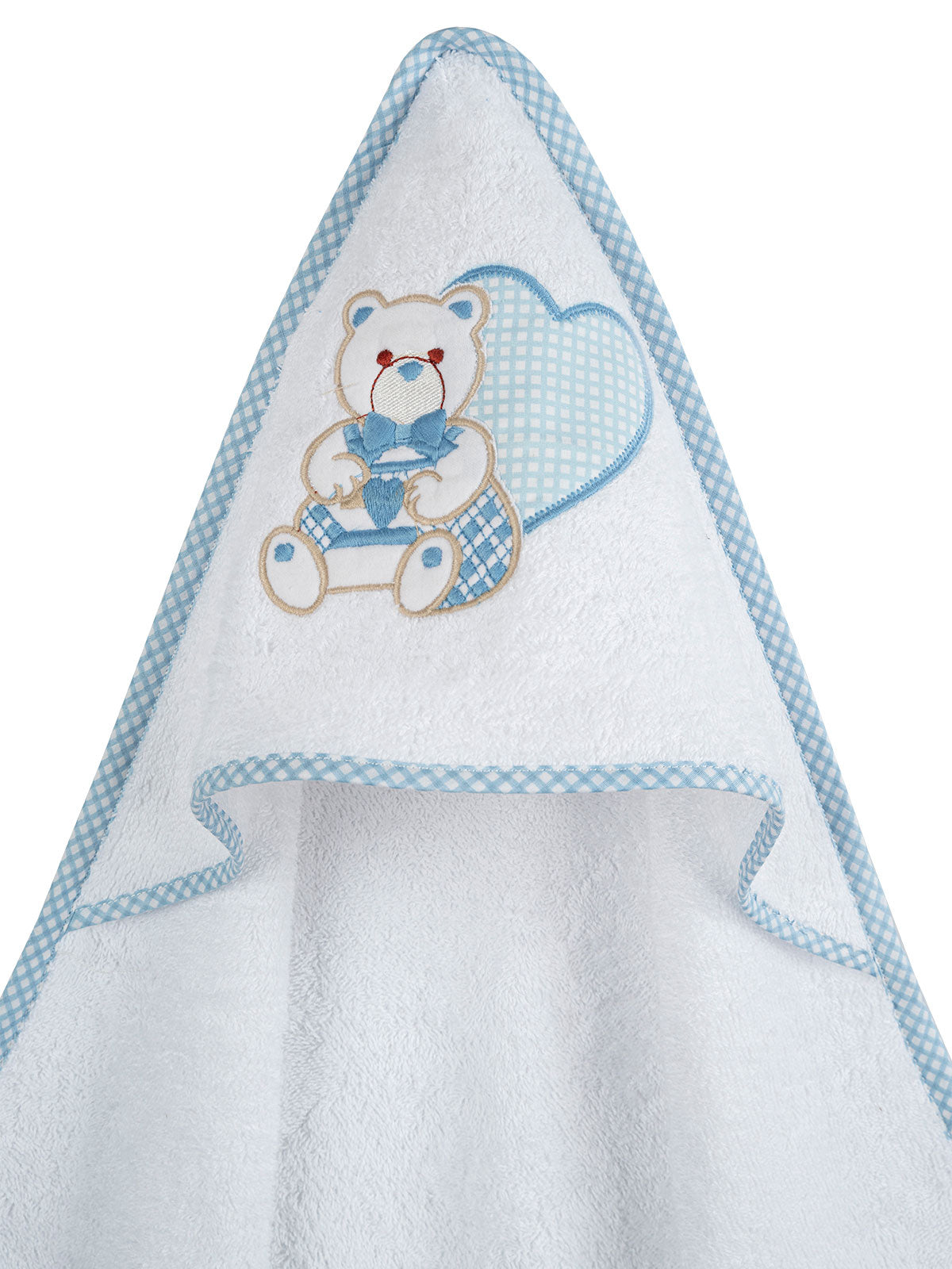 Κάπα Κεντητή Heart Blue 75x75εκ