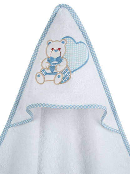 Κάπα Κεντητή Heart Blue 75x75εκ