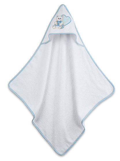 Κάπα Κεντητή Heart Blue 75x75εκ