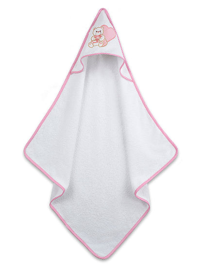 Κάπα Κεντητή Heart Pink 75x75εκ