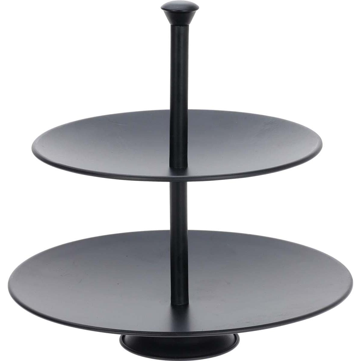 Εταζέρα 2 Επιπέδων από Μέταλλο Μαύρο 20-25x26εκ