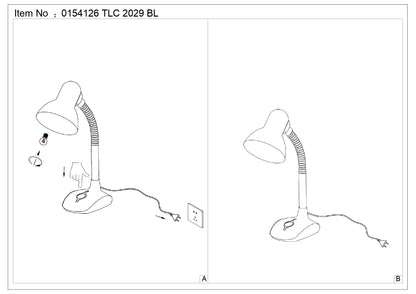 TLC 2029 BL ΠΟΡΤΑΤΙΦ ΜΠΛΕ - ΛΕΥΚΟ ΜΕ ΣΠΙΡΑΛ ΓΡΑΦΕΙΟΥ 1xΕ27 15x13x35