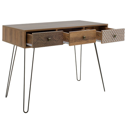 Κονσόλα Boho Καρυδί με Μεταλλικά Πόδια 100x50,5x74,5