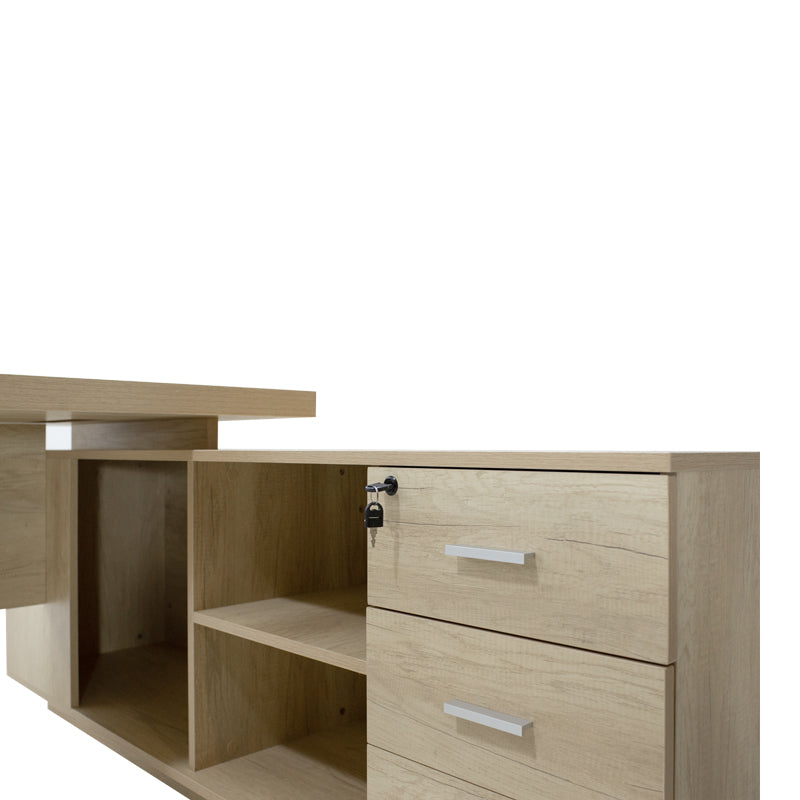 Γραφείο Εργασίας Αναστρέψιμο Επαγγελματικό Amazon σε Φυσική Απόχρωση 200x170x75