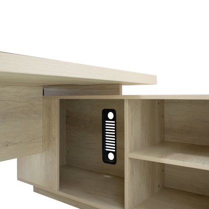 Γραφείο Εργασίας Αναστρέψιμο Επαγγελματικό Amazon σε Φυσική Απόχρωση 200x170x75