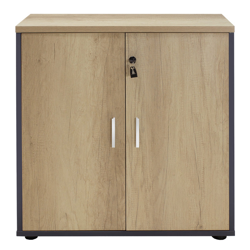 Ντουλάπι Γραφείου Χαμηλό Επαγγελματικό Lotus Χρώμα Φυσικό Ανθρακί 80x40x80