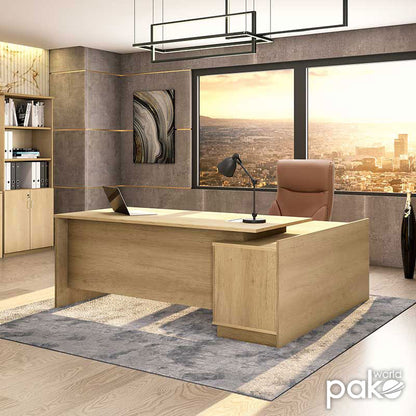 Γραφείο Εργασίας Επαγγελματικό Amazon Αριστερή Γωνία Χρώμα Sonoma 180x160x76