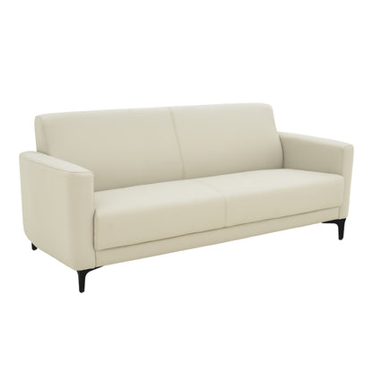 Καναπές Τριθέσιος Sidica PU σε Μπεζ Απόχρωση 185x82x81