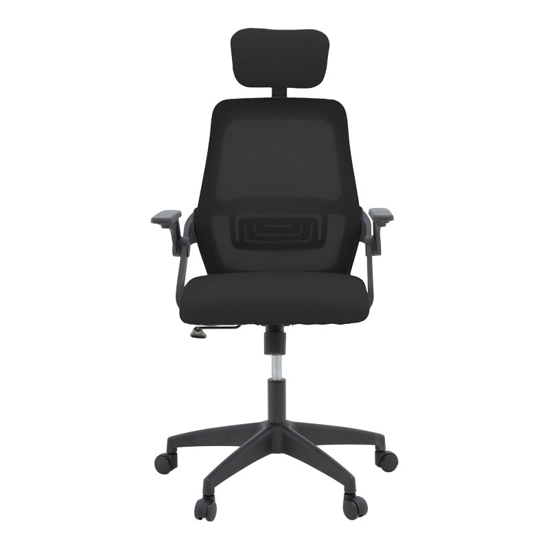 Καρέκλα Γραφείου Peja Mesh Ύφασμα Μαύρο 58x60x107-117