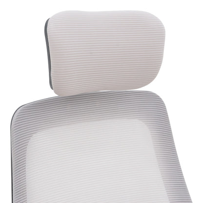 Καρέκλα Γραφείου Peja Mesh Ύφασμα Γκρι-Μπεζ με Μαύρο Σκελετό 58x60x107-117