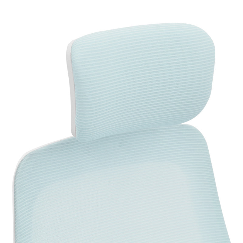 Καρέκλα Γραφείου Peja Mesh Ύφασμα Σιελ-Σκελετός Λευκό 58x60x107-117