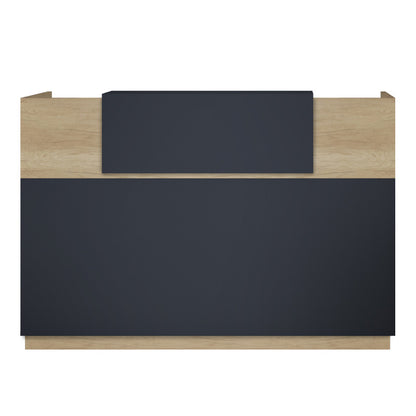 Γραφείο Reception Lotus σε Χρώμα Φυσικό - Ανθρακί 200x70x110