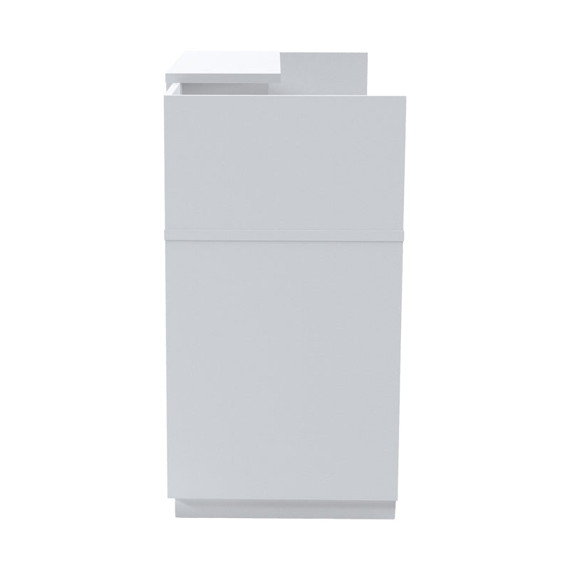 Γραφείο Reception Lotus σε Λευκή Απόχρωση 180x70x110