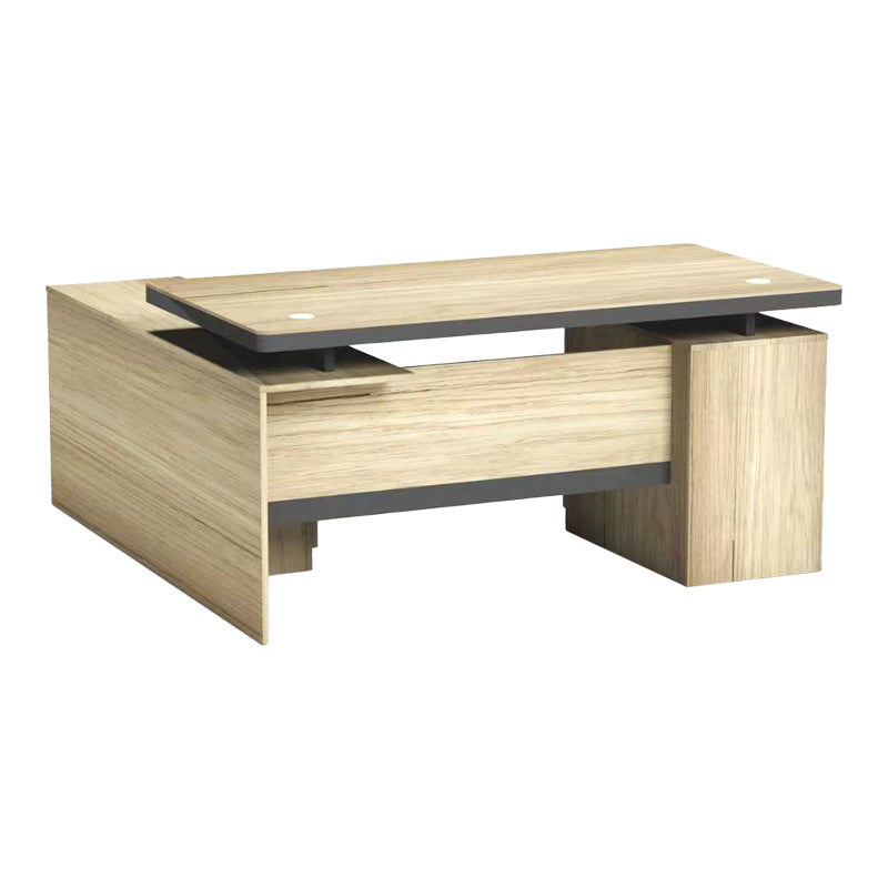 Γραφείο Επαγγελματικό Lotus με Δεξιά Γωνία σε Φυσική-Ανθρακί Απόχρωση 200x160x76