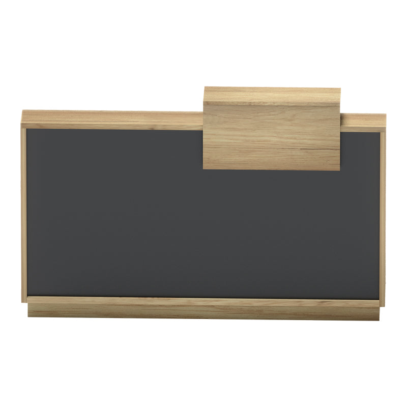 Γραφείο Reception Lotus σε Φυσική-Ανθρακί Απόχρωση 160x60x105