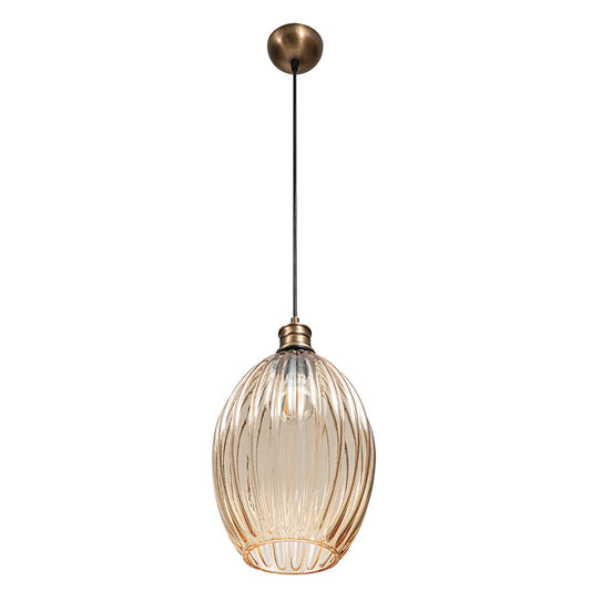 PDT 1455-18 ΗN 1/Φ ΓΥΑΛΙΝΟ ΟΒΑΛ ΜΕΛΙ 1xΕ27 Φ18x(26-126)