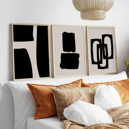 Πίνακας σε Καμβά Blacky Τρίπτυχος με Ψηφιακή Εκτύπωση 50x2x35