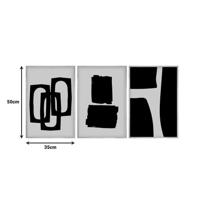 Πίνακας σε Καμβά Blacky Τρίπτυχος με Ψηφιακή Εκτύπωση 50x2x35