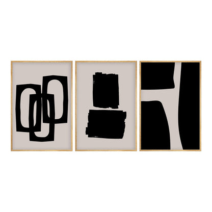 Πίνακας σε Καμβά Blacky Τρίπτυχος με Ψηφιακή Εκτύπωση 50x2x35