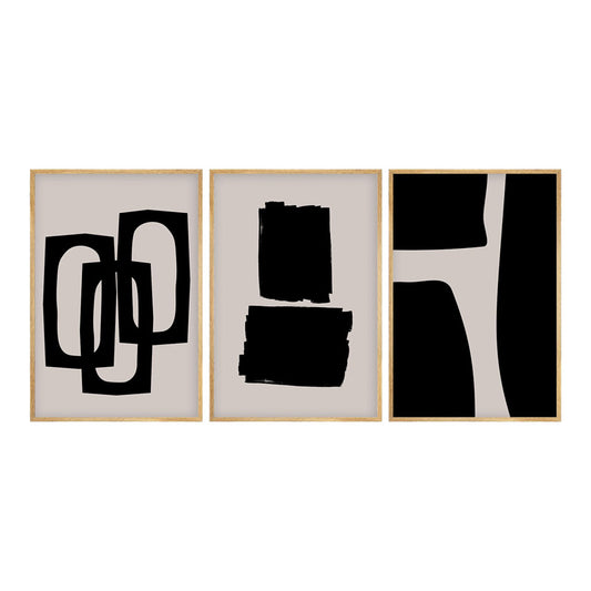 Πίνακας σε Καμβά Blacky Τρίπτυχος με Ψηφιακή Εκτύπωση 50x2x35