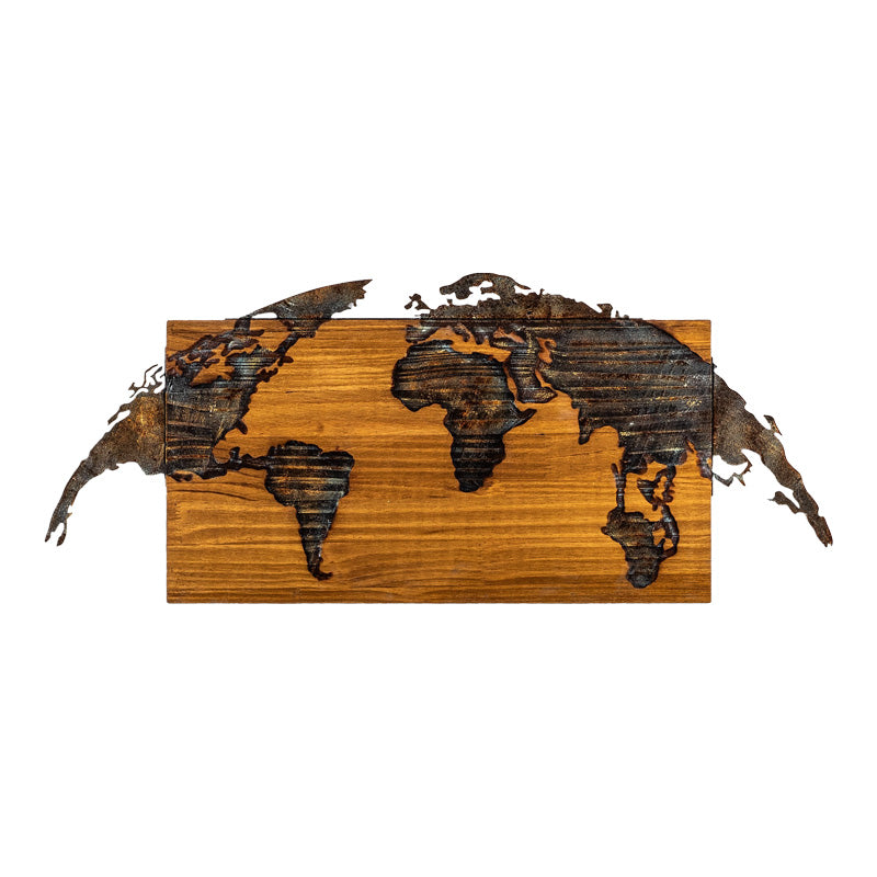 Διακοσμητικό Τοίχου Mable Ξύλο Πεύκου σε Φυσική Απόχρωση με Μαύρο Μέταλλο 83x3x38