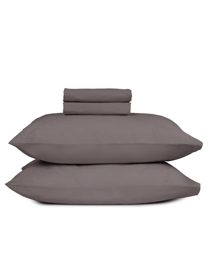 Μαξιλαροθήκες Cotton Feelings 107 Dark Grey 50x70εκ