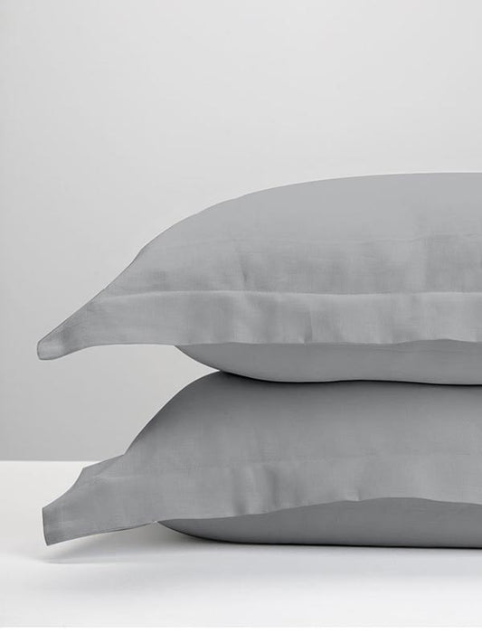 Μαξιλαροθήκες Oxford Satin Light Grey 50x70εκ