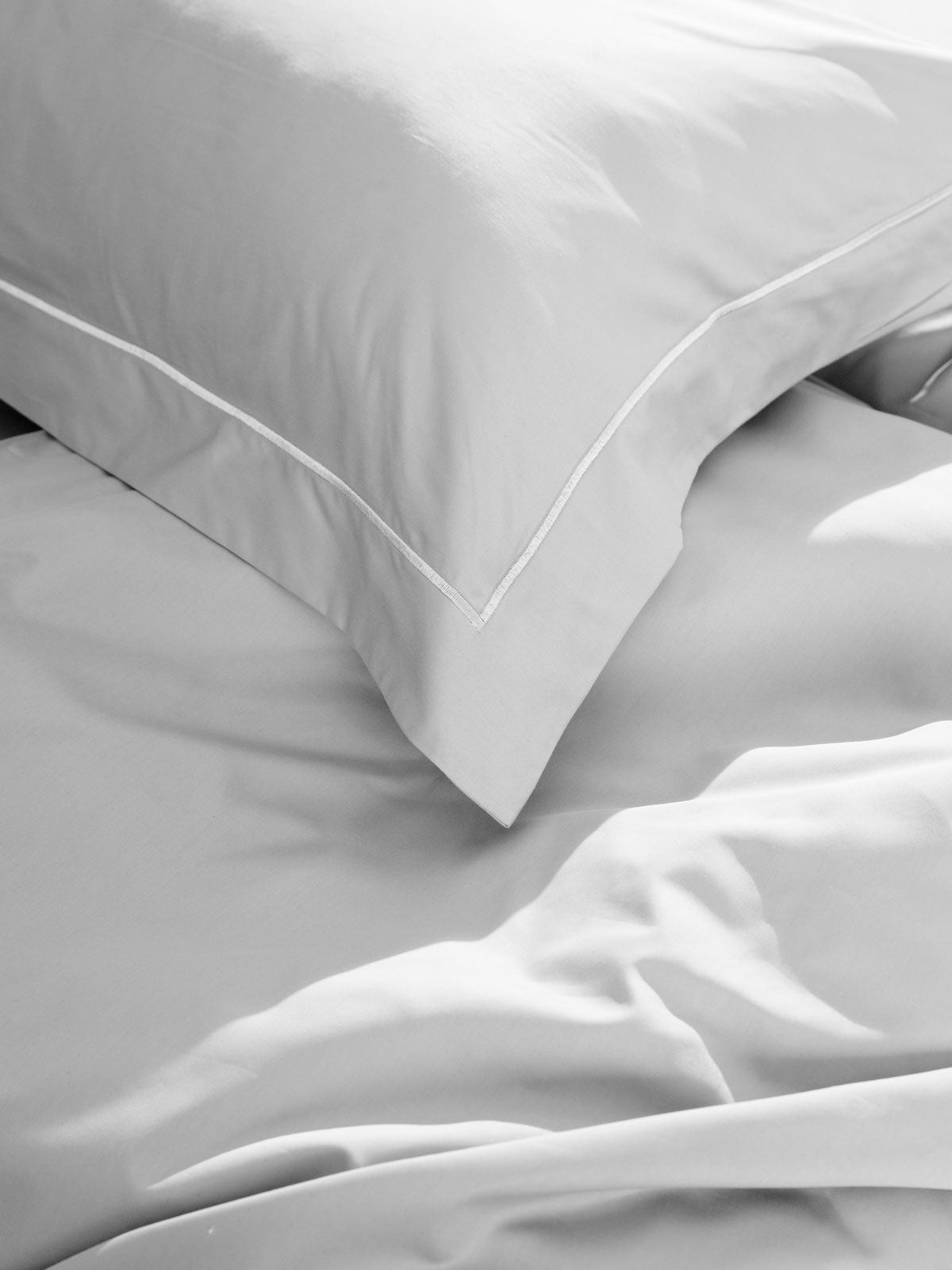 Μαξιλαροθήκες Βαμβακοσατέν Omnia Oxford White 50x70εκ