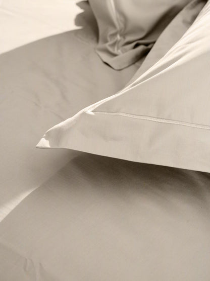 Μαξιλαροθήκες Βαμβακοσατέν Omnia Oxford Beige 50x70εκ