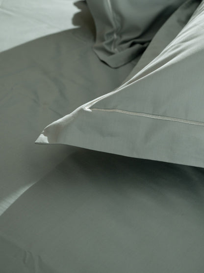 Μαξιλαροθήκες Βαμβακοσατέν Omnia Oxford Aqua 50x70εκ