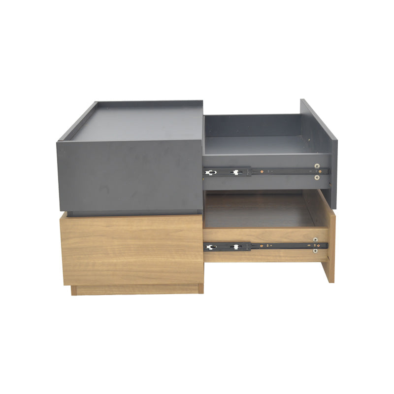 Κομοδίνο Sonlen MDF σε Sonoma-Ανθρακί Απόχρωση 60x40x44.5