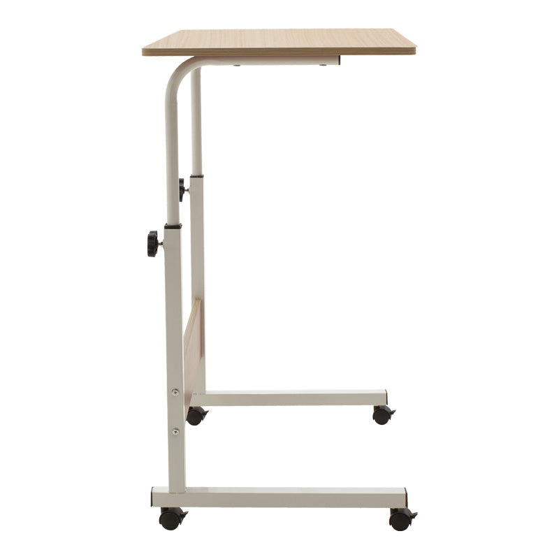 Γραφείο Piper με Αυξομείωση Ύψους-MDF Φυσικό-Λευκό 60x40x69-90