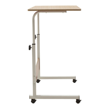 Γραφείο Piper με Αυξομείωση Ύψους-MDF Φυσικό-Λευκό 60x40x69-90