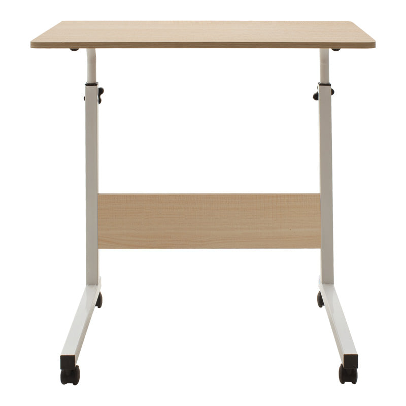 Γραφείο Piper με Αυξομείωση Ύψους-MDF Φυσικό-Λευκό 60x40x69-90