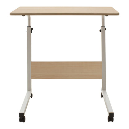 Γραφείο Piper με Αυξομείωση Ύψους-MDF Φυσικό-Λευκό 60x40x69-90