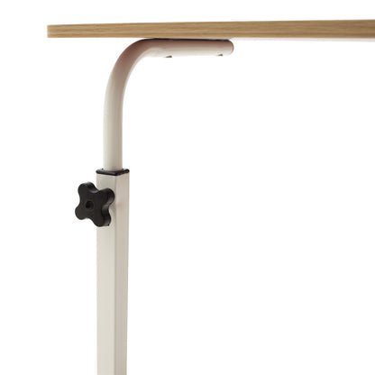 Γραφείο Piper με Αυξομείωση Ύψους-MDF Φυσικό-Λευκό 60x40x69-90