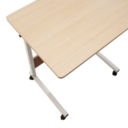 Γραφείο Piper με Αυξομείωση Ύψους-MDF Φυσικό-Λευκό 60x40x69-90