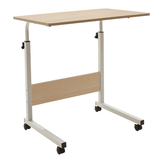 Γραφείο Piper με Αυξομείωση Ύψους-MDF Φυσικό-Λευκό 60x40x69-90