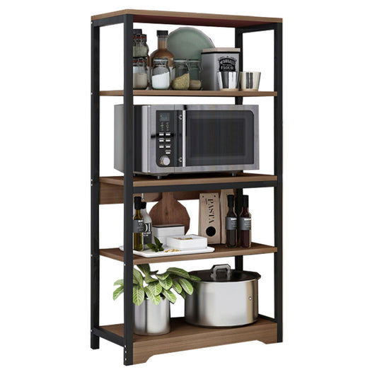 Ραφιέρα Επιδαπέδια Obra Μέταλλο Καρυδί-Μαύρο 60x30x126