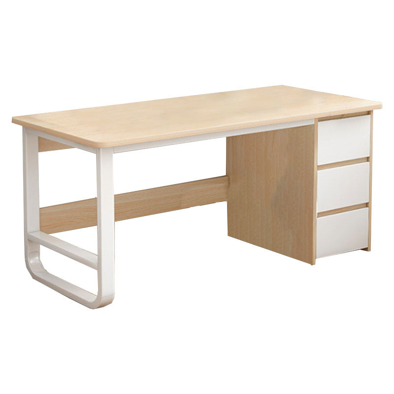 Γραφείο Salto με Συρταριέρα MDF Φυσικό-Λευκό 120x48x74