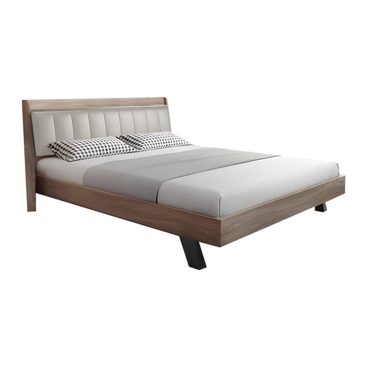 Κρεβάτι Frankly Διπλό Oak-Μπεζ PU 150X200