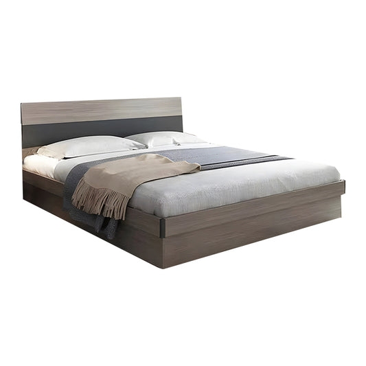 Κρεβάτι Daizy Μονό Με Αποθηκευτικό Χώρο Ανοιχτό Καρυδί-Γκρι Μελαμίνης 120X200