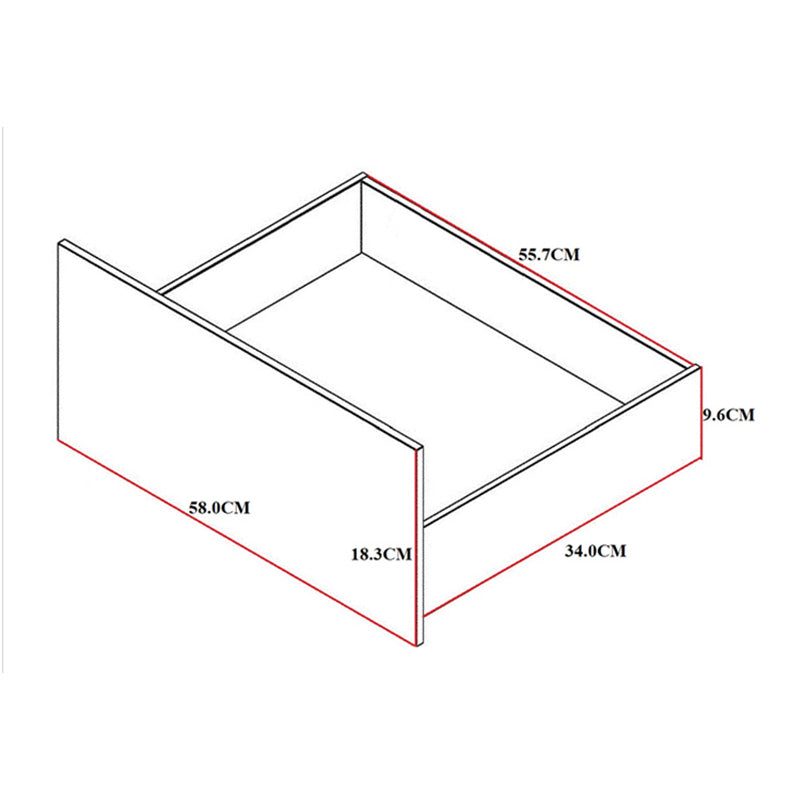 Συρταριέρα Kuanger σε Λευκή-Φυσική Απόχρωση 120x40x70