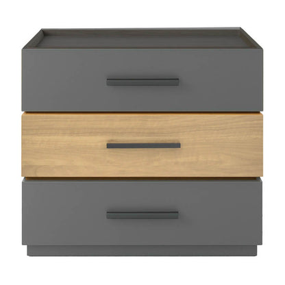Κομοδίνο Sonlen MDF σε Sonoma-Ανθρακί Απόχρωση 60x40x66