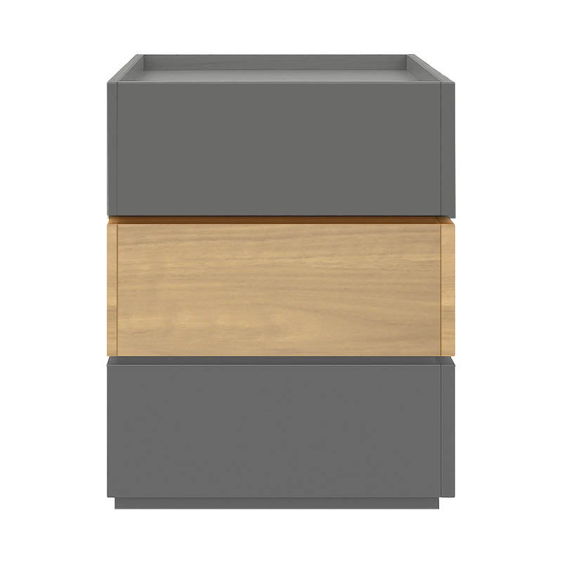 Κομοδίνο Sonlen MDF σε Sonoma-Ανθρακί Απόχρωση 60x40x66